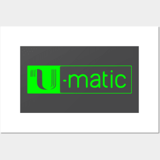 3/4" U-matic bright green logo Posters and Art